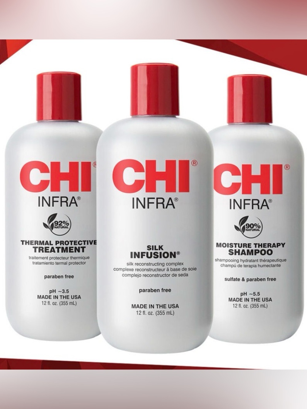 CHI Infra Hydrate Kit Moisture Therapy Shampoo - Pink Packaging